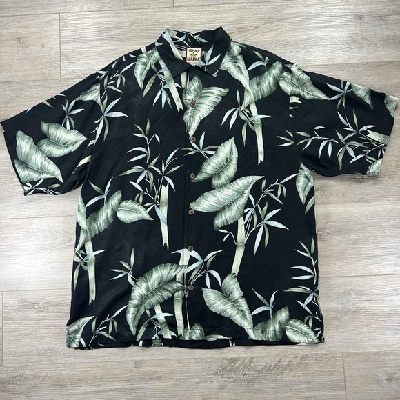 Tommy Bahama Other - VTG Tommy Bahama Shirt Men's Sz M Hawaiian Silk Button Up Short Sleeve‎ Bamboo